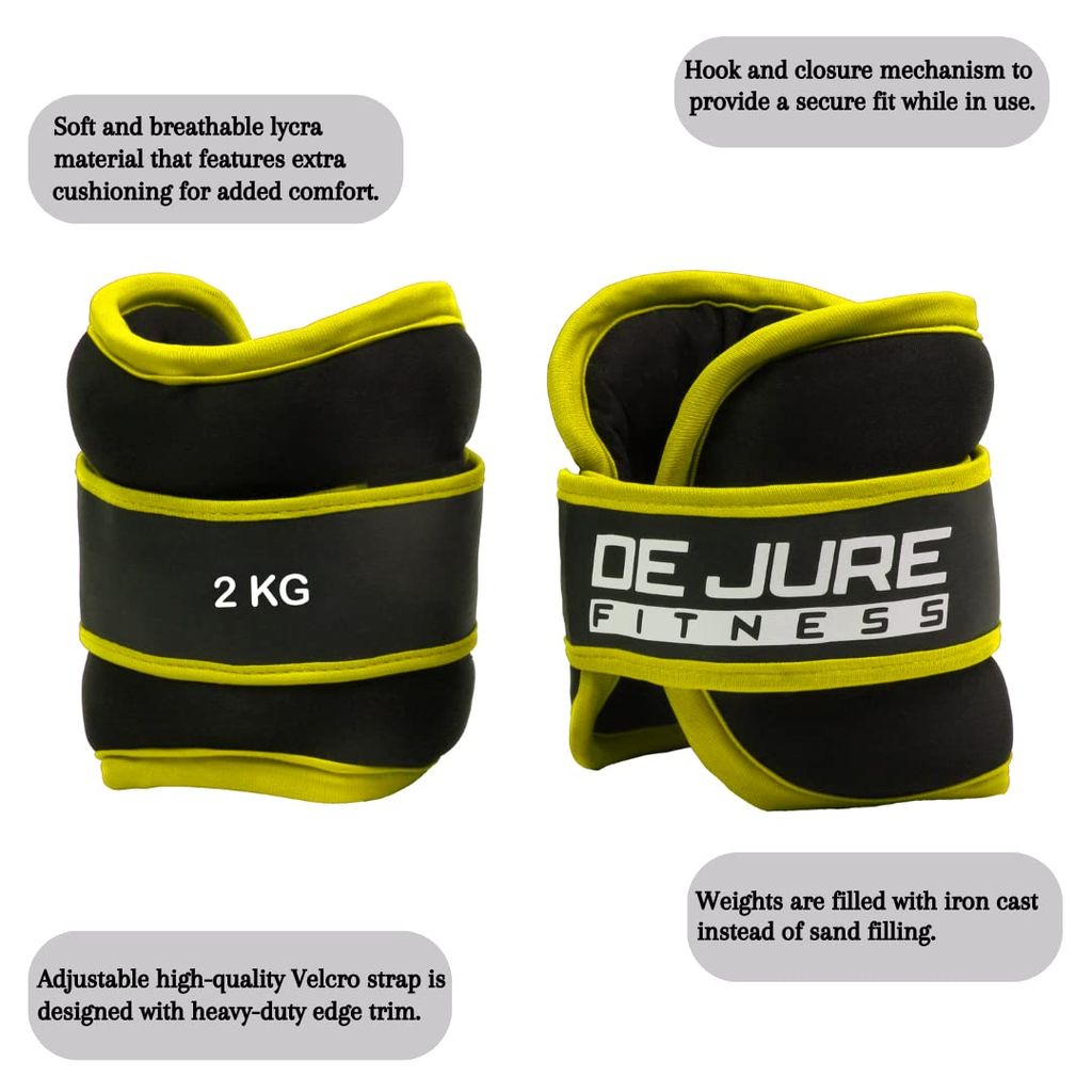 DE JURE FITNESS Ankle & Wrist Weight Set, Adjustable Strap view 2
