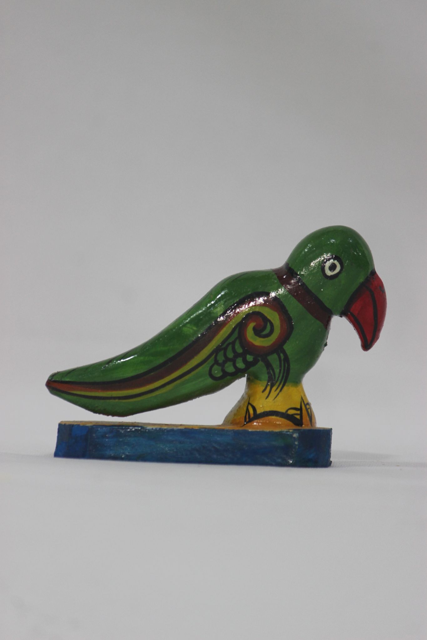 Wooden Handpainted Multicolour Parrot Toy view 2