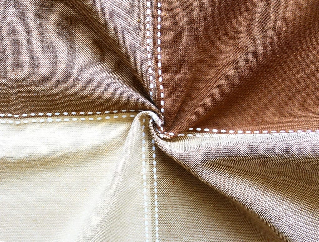 AIRWILL 100% Cotton Checkered Pattern 2 Seater Square Table Cover Sized, 36x36 inches (Brown,Beige, Pack of 1) view 2