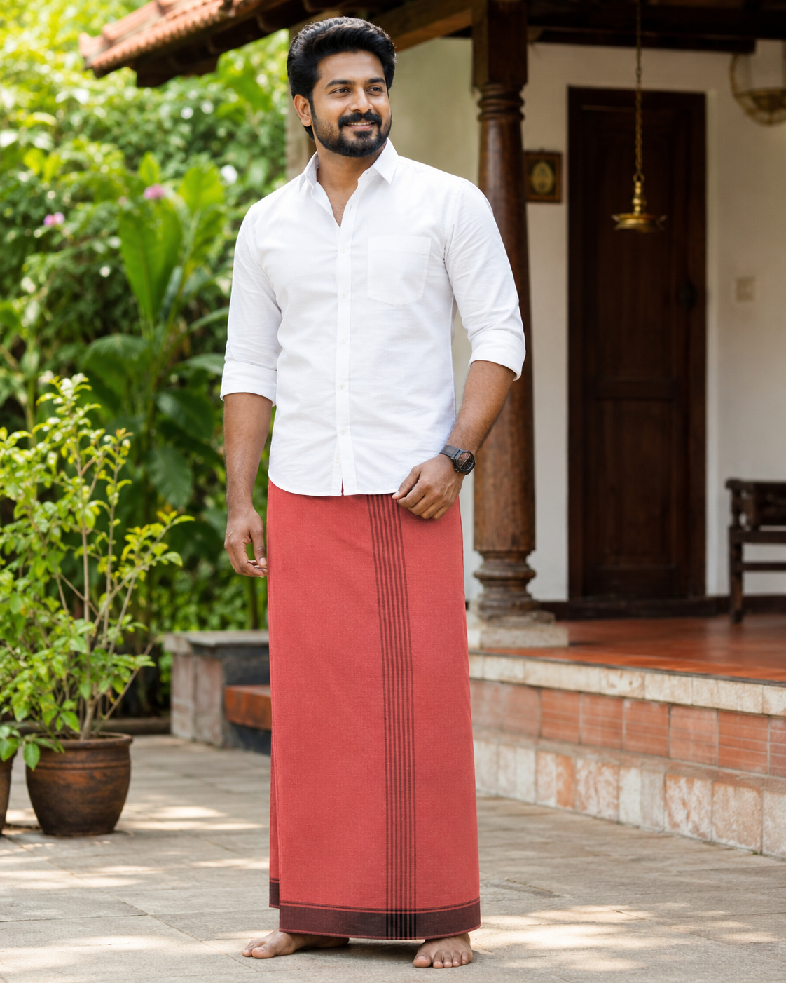 KAVI DHOTHI / KAVI MUNDU view 2