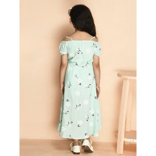 Kids Cave Floral Print Girls Jumpsuit view 2