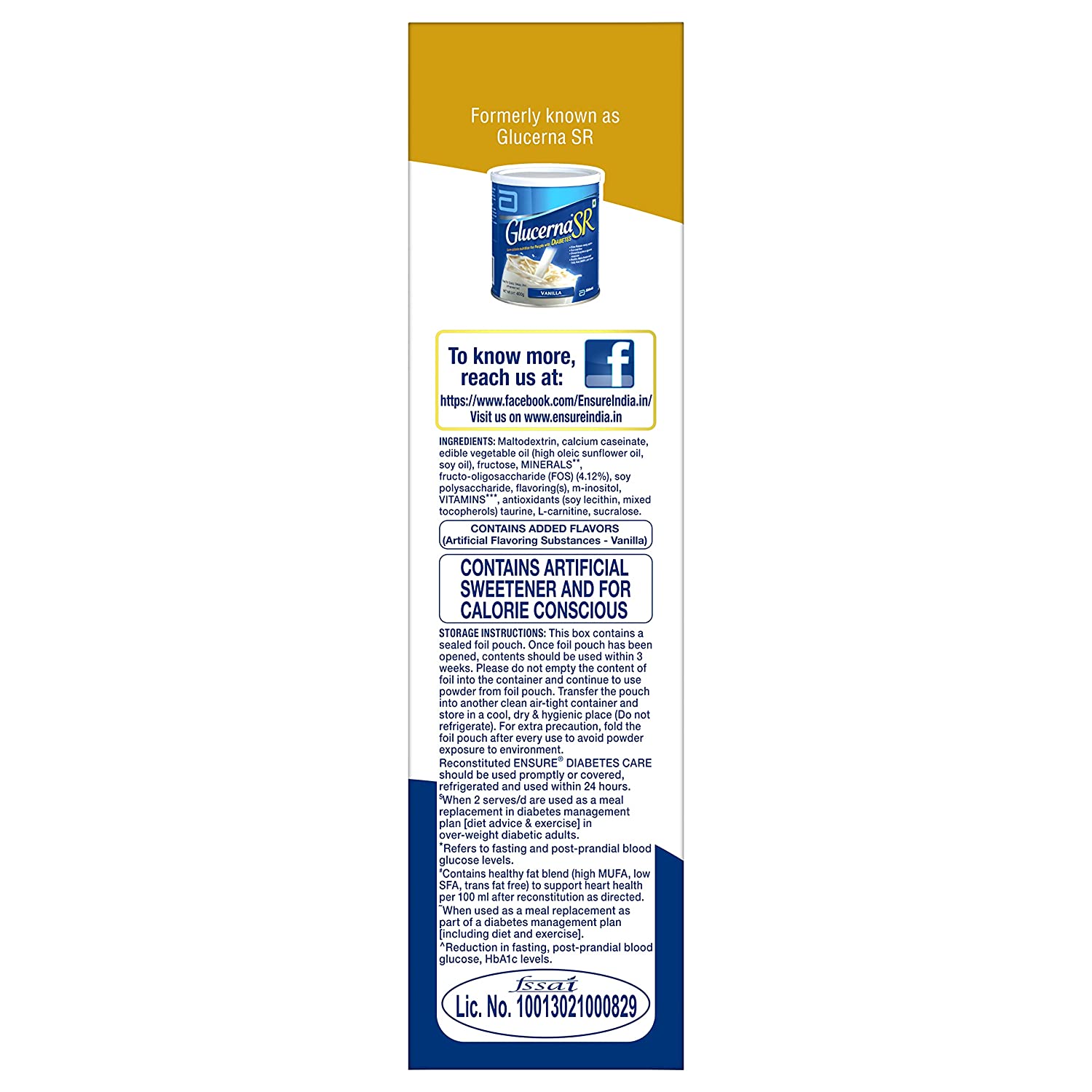 Ensure Diabetes Care Vanilla Delight Powder 400 Gms view 2