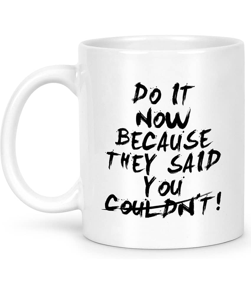 Idream Quote Printed Ceramic Coffee Mug 1 Pcs 330 mL view 2