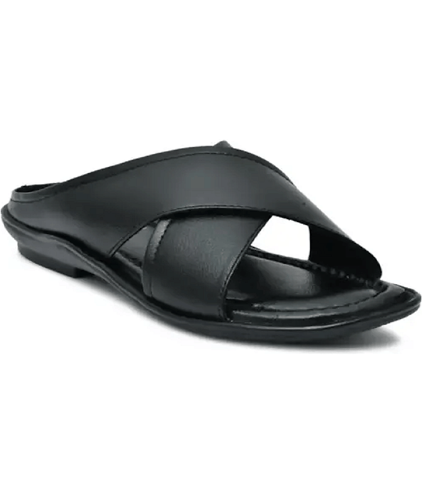 RAGE GAZE CROSS-BLACK-HALFSHOE - Black Men's Sandals view 2