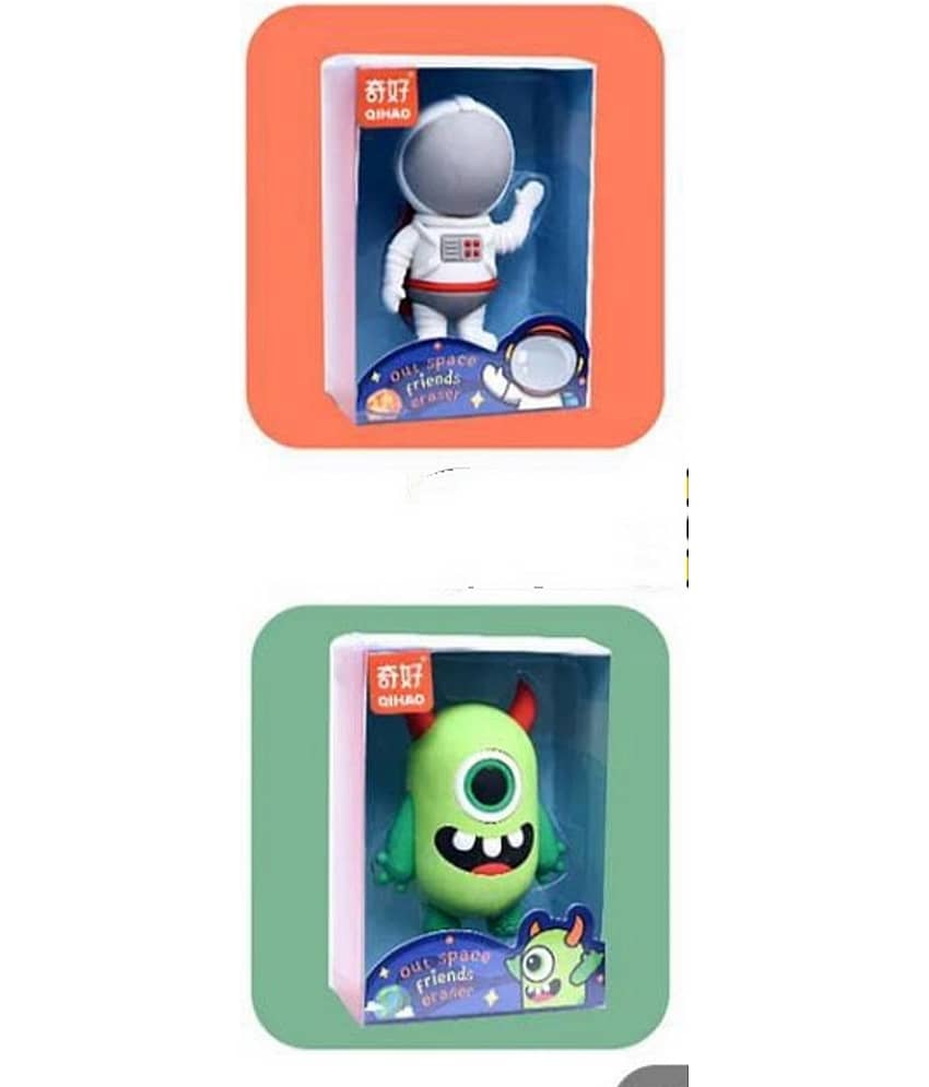 2328 YESKART-Out Space Friends Eraser Themed Big Size 3D Erasers Best Return Gift for Boys & Girls for School ( Pack of 2) view 2