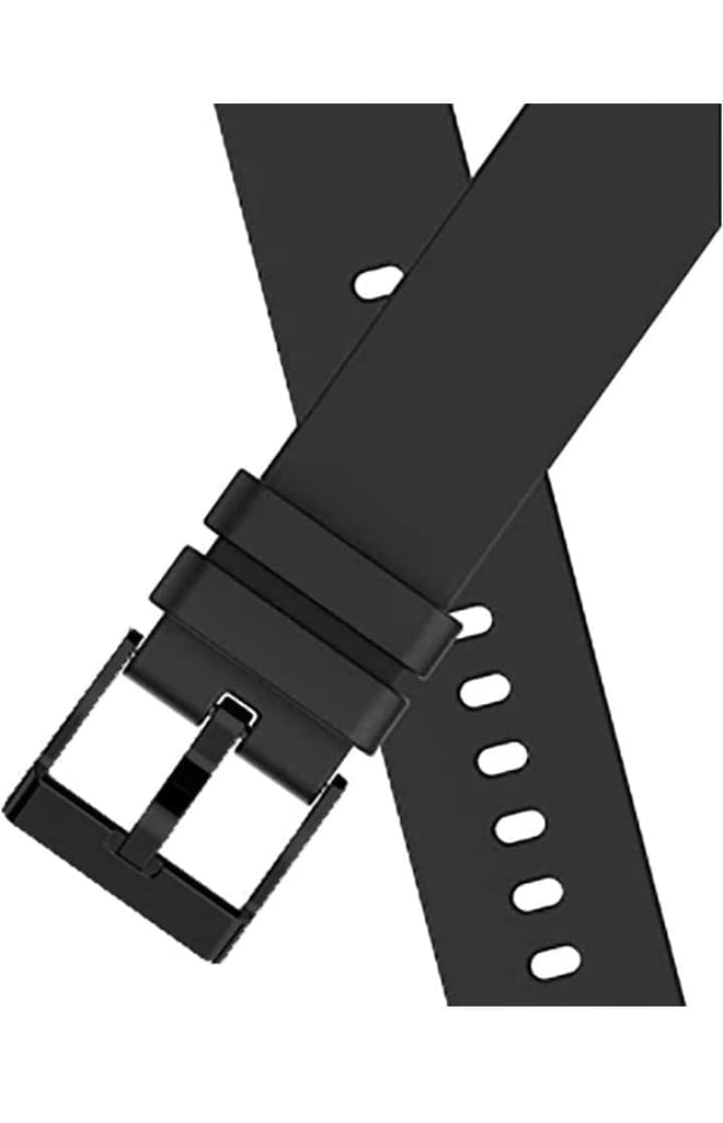 Smart Watch Straps 22mm Universal Silicone Strap with Dots Texture for Samsung Watch 3 45mm / Samsung Gear S3 Classic/Frontier/Huawei GT2/Realme S/S Pro (Black) view 2