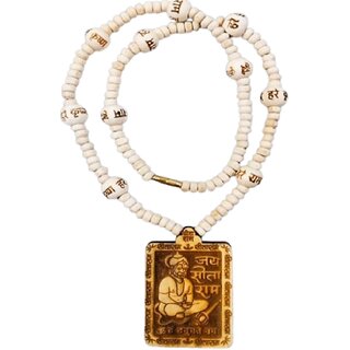 Bageshwar Dham Tulsi Mala Hanuman ji Wood Locket 100 Original Beads Wood Chain view 2