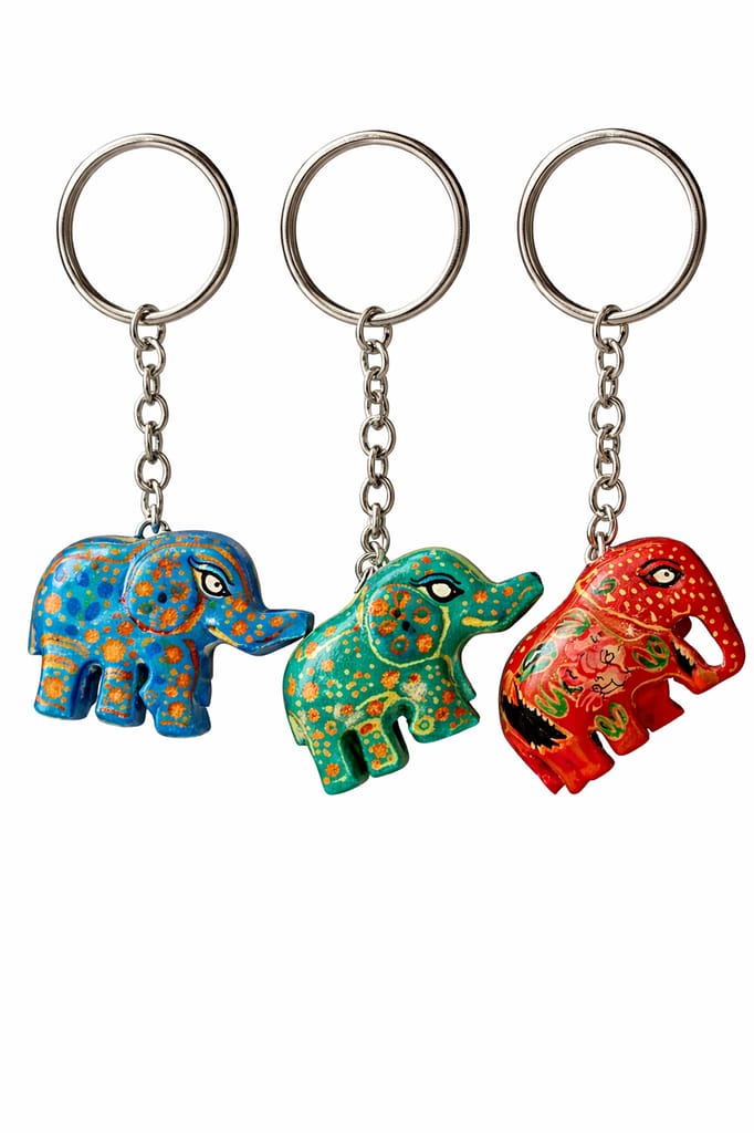 Handcrafted Elephant Keychains with Vibrant Colors – Festive Accessories & Thoughtful Gift Accents view 2