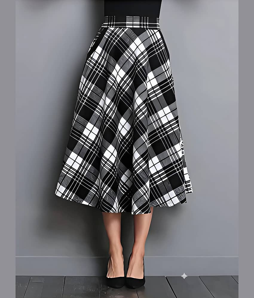 ZELZIS Maroon Cotton Women's Flared Skirt ( Pack of 1 ) view 2