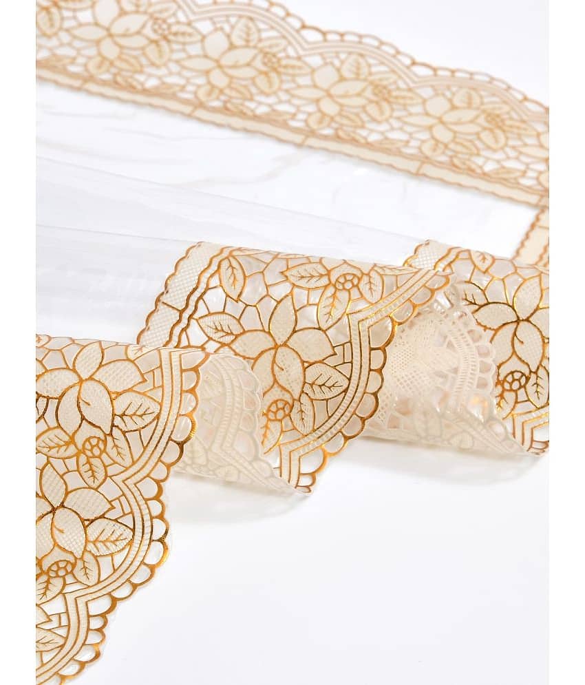 Solid PVC 6 Seater Rectangle Table Cover ( 228 x 152 ) cm Pack of 1 Gold view 2