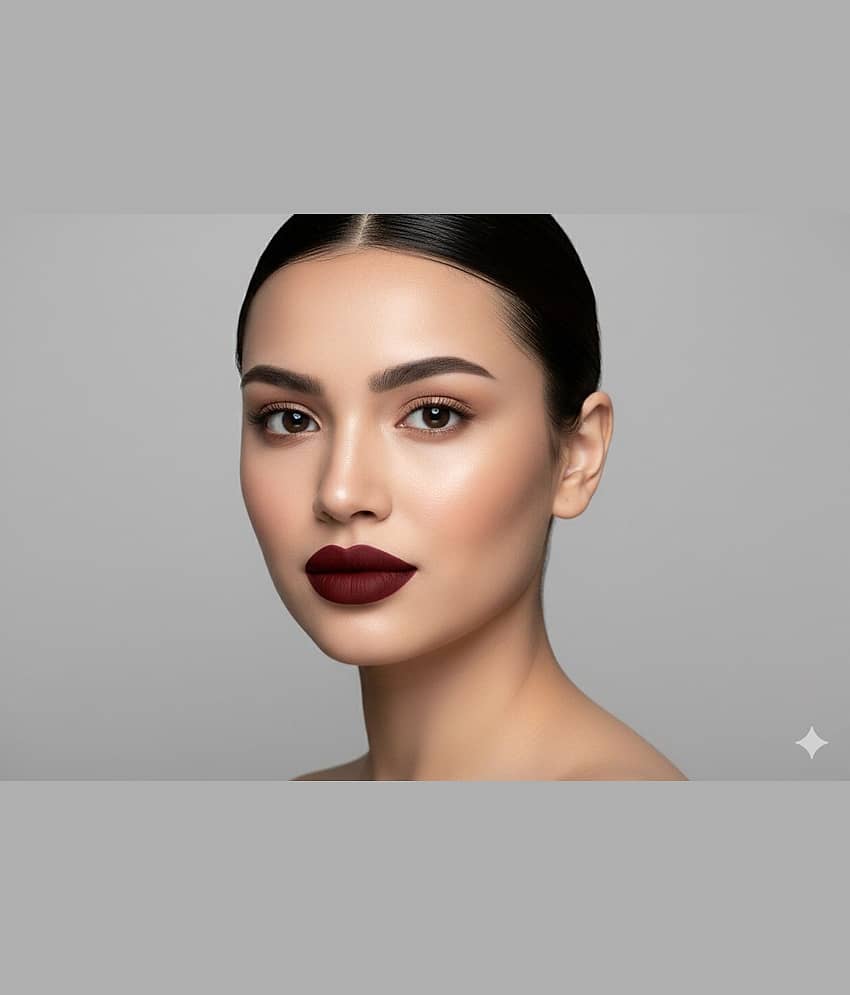 BLUSHIS Maroon Matte Smudge Free Liquid Lipstick ( Pack of 6 ) view 2