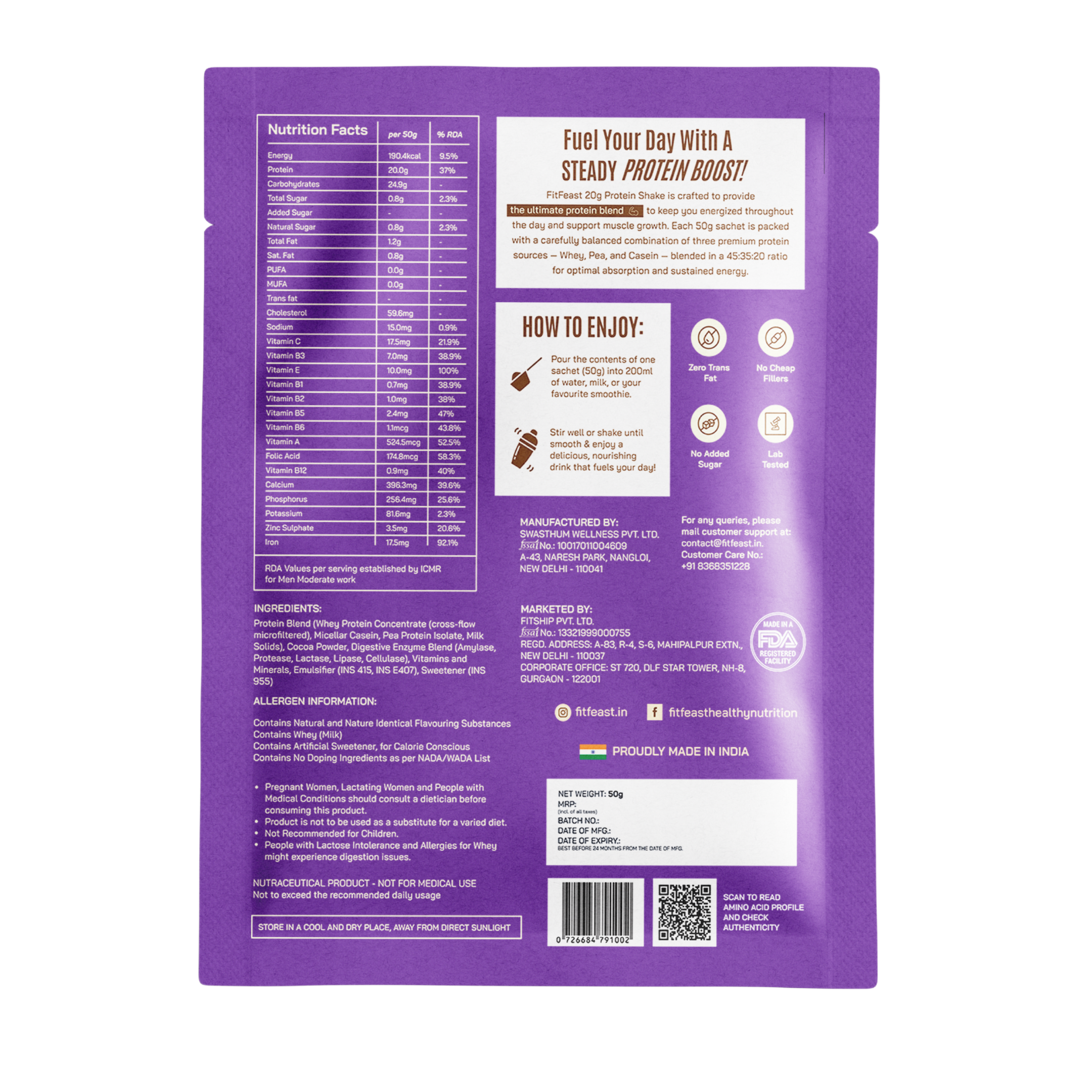 Protein Powder - Chocolate (50g) view 2