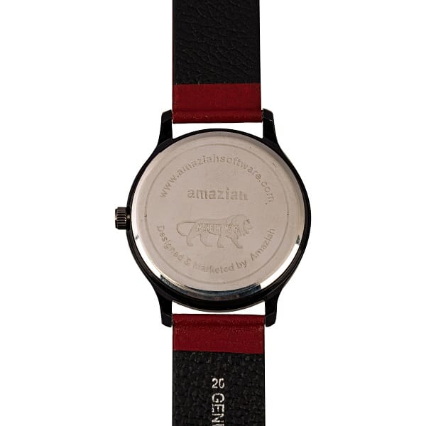 Mens Watch, Stylish Casual Quartz Wrist Watch with Green Leather Strap view 2