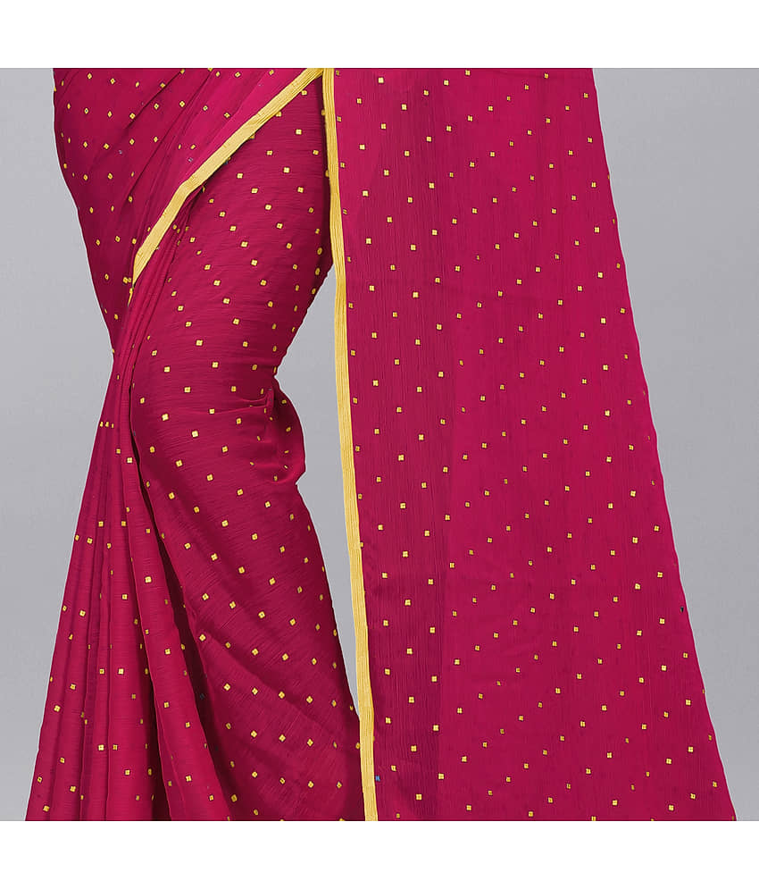 Rhey Chiffon Printed Saree With Unstitched Blouse Piece ( Navy Blue ) view 2