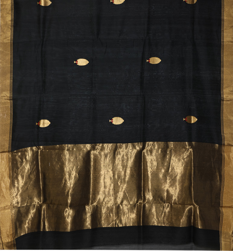 Handloom Chanderi Silk By Cotton Saree view 2