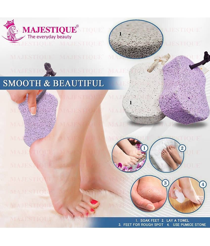 Majestique Handy Grip Pumice Stone for Hands, Heels, Elbows For Adult - (Pack of 1) Color May Vary view 2