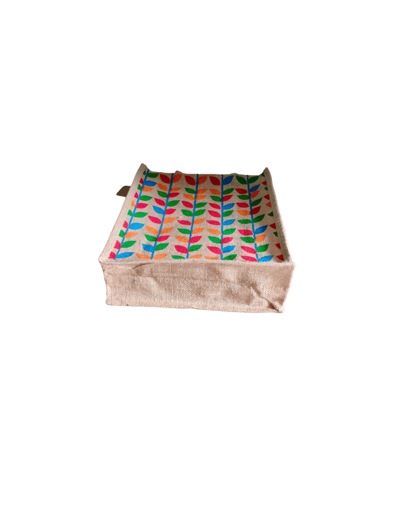 Colorful Jute Lunch Bag view 2