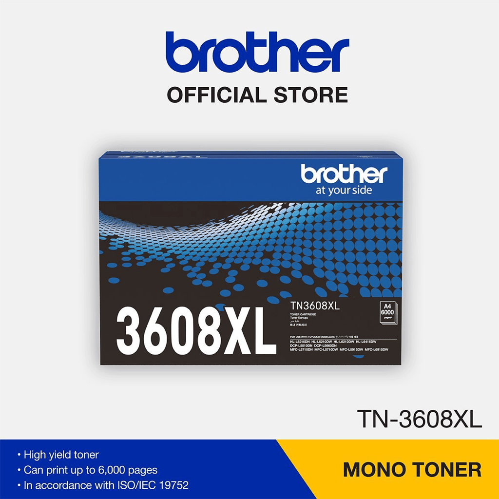 Brother TN-3608XL Black Toner Cartridge – High Yield |Compatible with HL-L5210DN, HL-L6415DW, DCP-L5510DN, MFC-L5915DW view 2