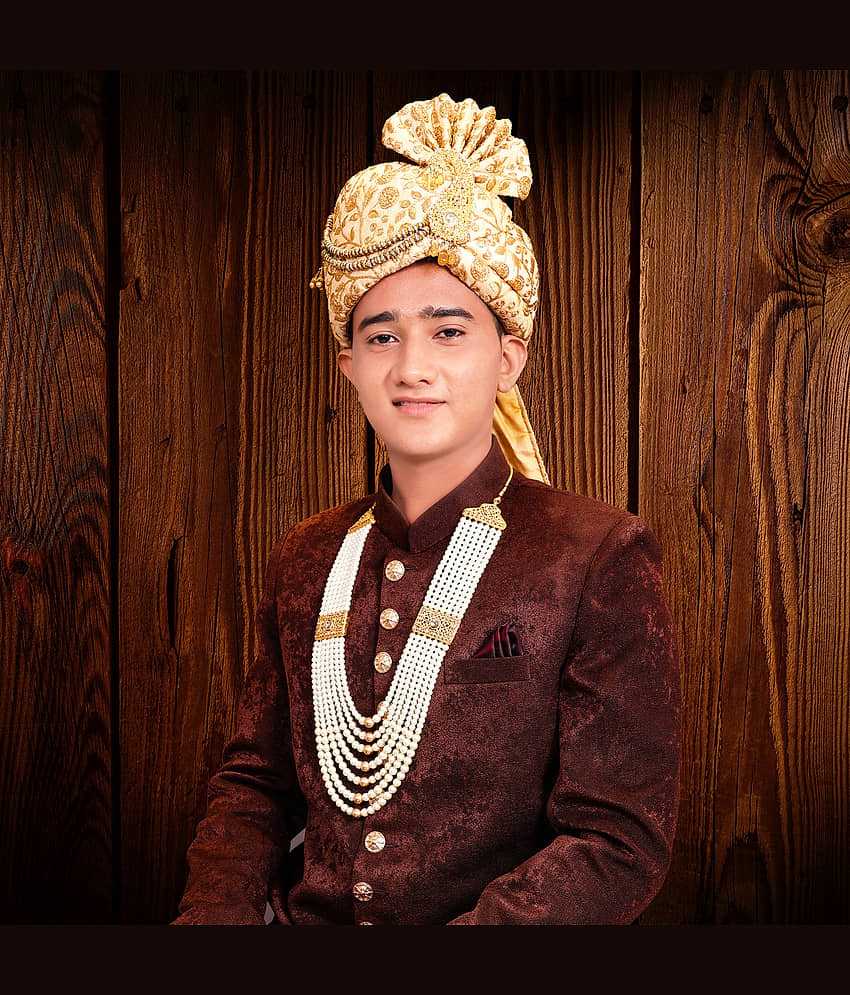 RAADHE CREATION Pearl Necklace Jewellery for Groom Seven Line Dulha Moti Mala Haar for Men view 2