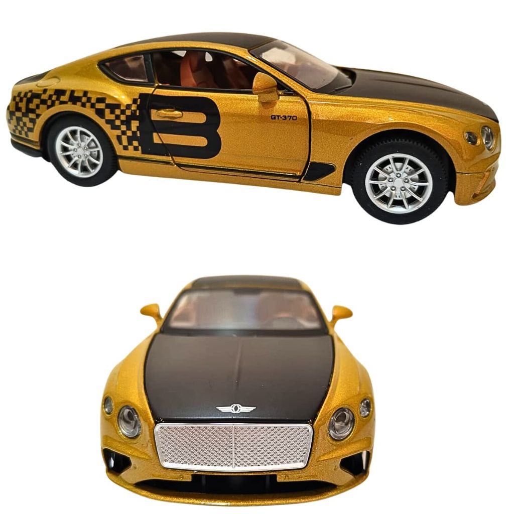 KTRS ENTERPRISE DieCast Zinc Alloy 1/24 Scale Bentlley Continental GT Coupe with for Openable Doors, Working Headlights Tail Lights 【Colors as Per Stock】