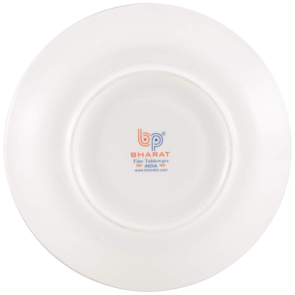 BP Bharat Bone China Ngr Uber Mug and Saucer Set, 160Ml, 12-Pieces, Multicolour (Cs Ngr Ub 118) view 2