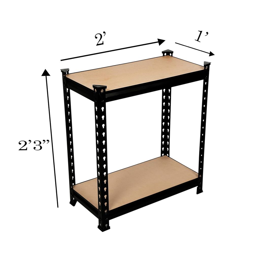 STAR WORK - Adjustable Shelves Bolt-Less (Laminate MDF Sheet) Storage Shelving Display Plant Flower, Stand Bookshelf for Home, Office, Kitchen 2'3" x 2" x 1 "(2 Shelves) view 2