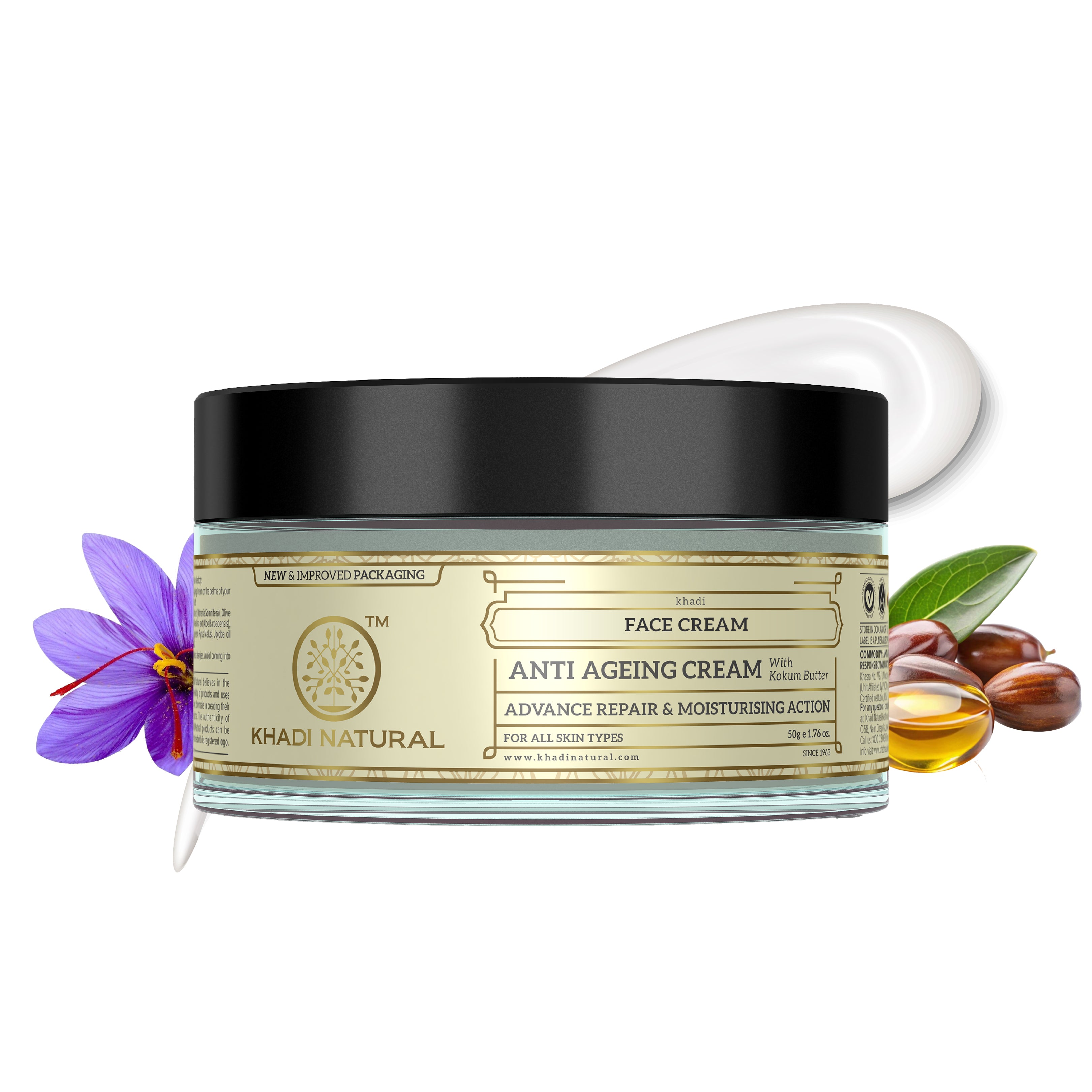 Khadi Natural Herbal Anti Ageing Cream - 50gm view 2