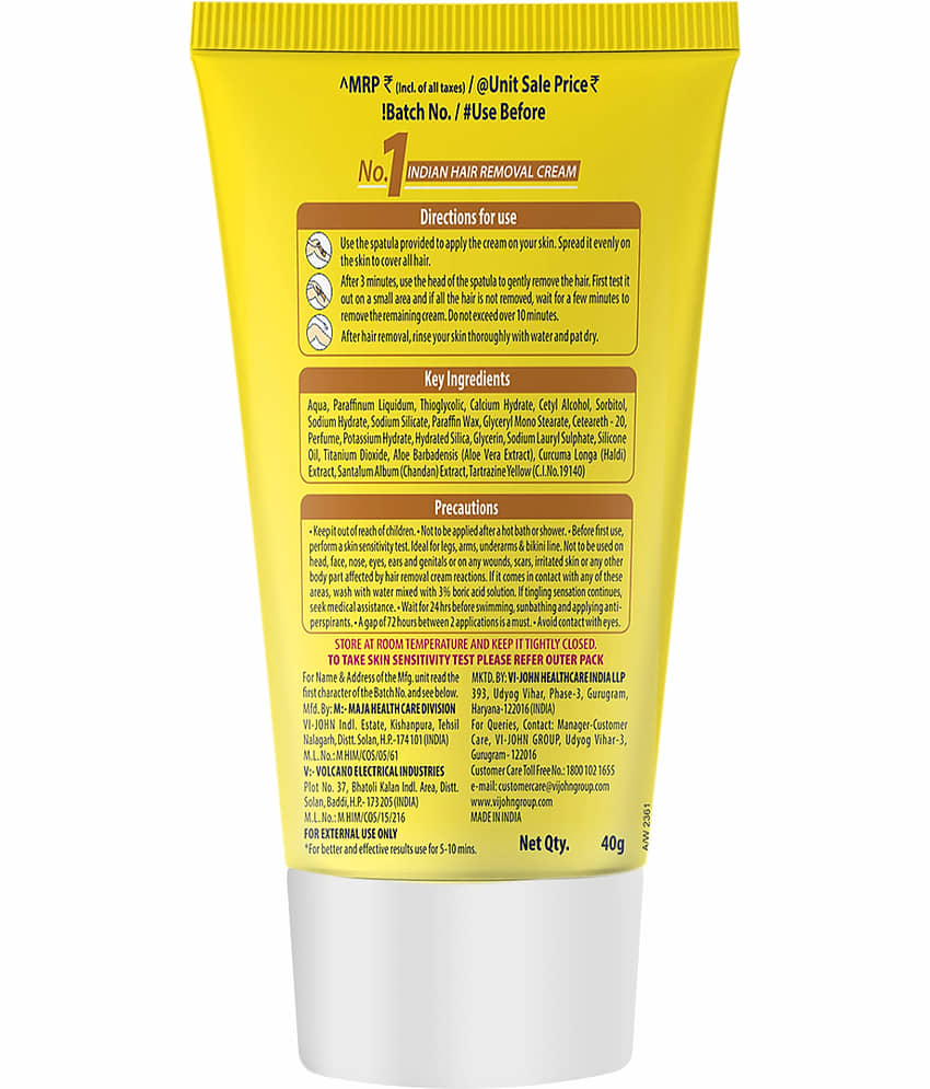 Vi-John Natural Hair Removal Hair Removal Creams for Women 40 ( Pack of 4 ) view 2