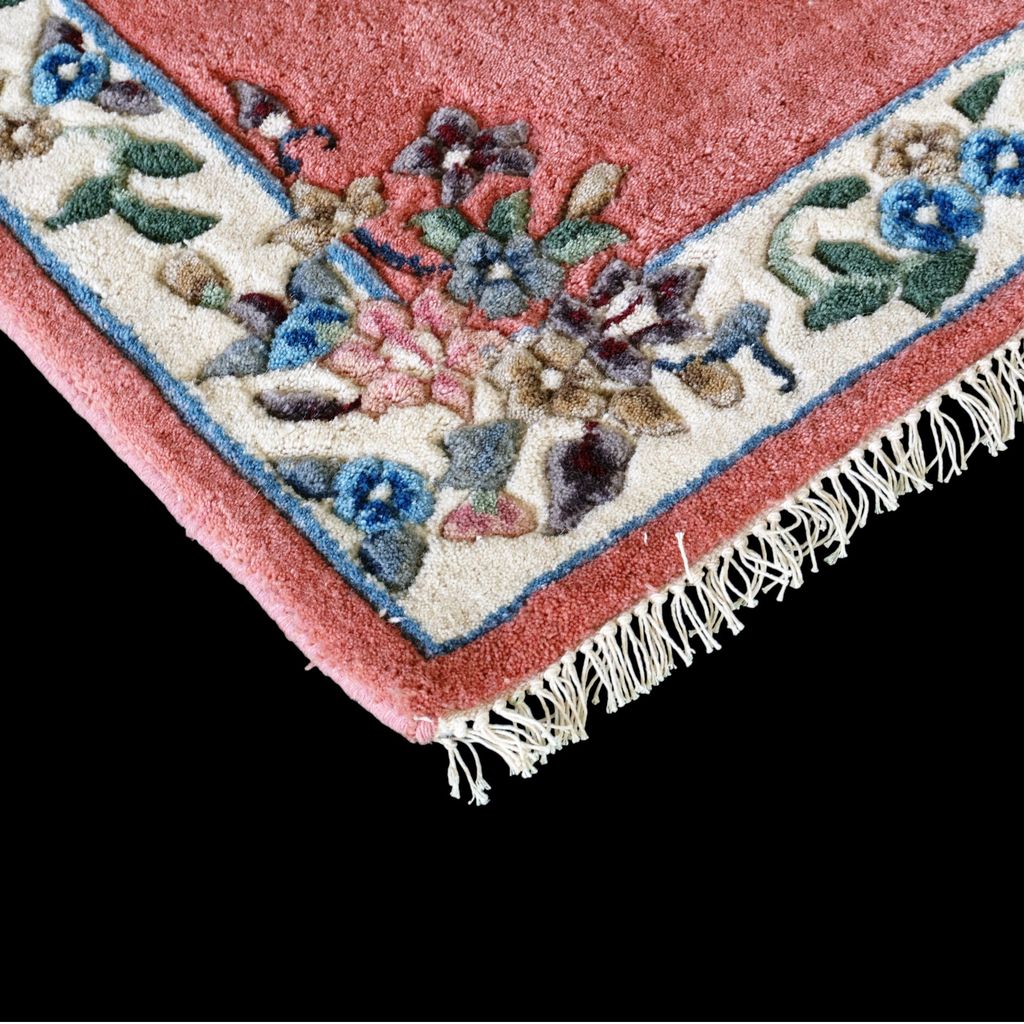 ELURU-Royal Floral Medallion Door Mat | Red Designer Soft Indoor Carpet Rug with Decorative Border view 2