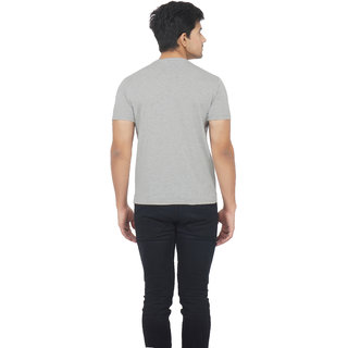 Other Mens Grey Printed Cotton Blend Round Neck T-Shirt view 2