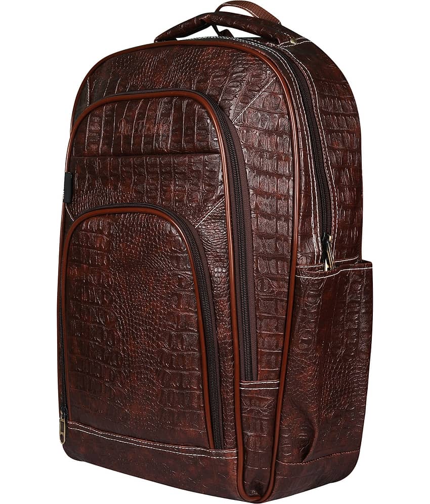 Da Tasche 25 Ltrs Brown Faux Leather College Bag view 2