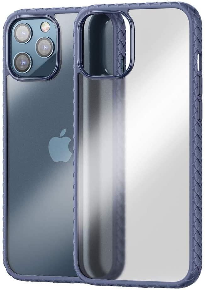 Memumi Light Frog Series Back Cover for Apple iPhone 12 Pro Max PC with Soft Bumper - Blue (6.7") view 2