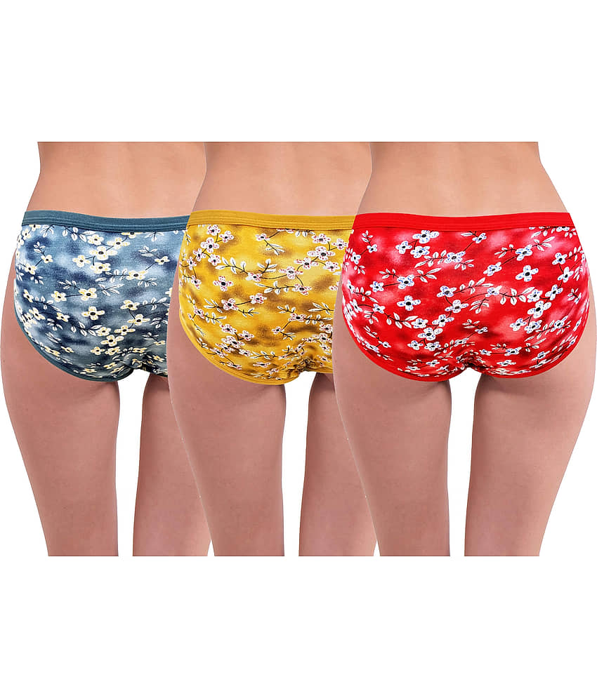 RC. ROYAL CLASS Pack of 3 Cotton Women's Hipsters ( Multi Color ) view 2