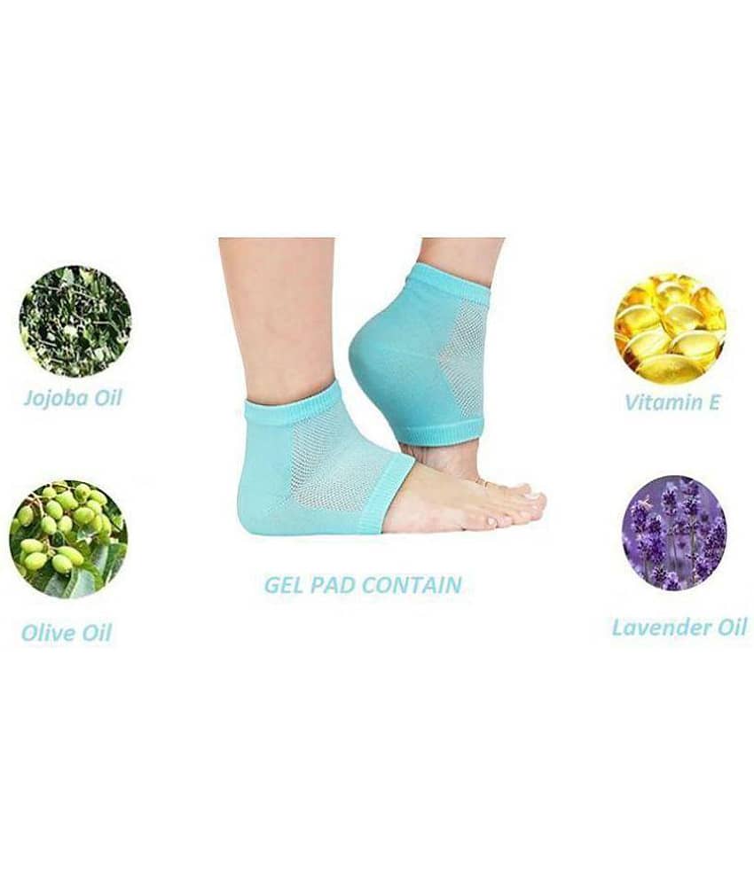 Mezire Overseas Silicone Gel Heel Socks With Gel Pad Foot Protector Free Size view 2