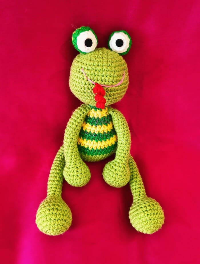 The Naughty Frog Crochet Toy view 2
