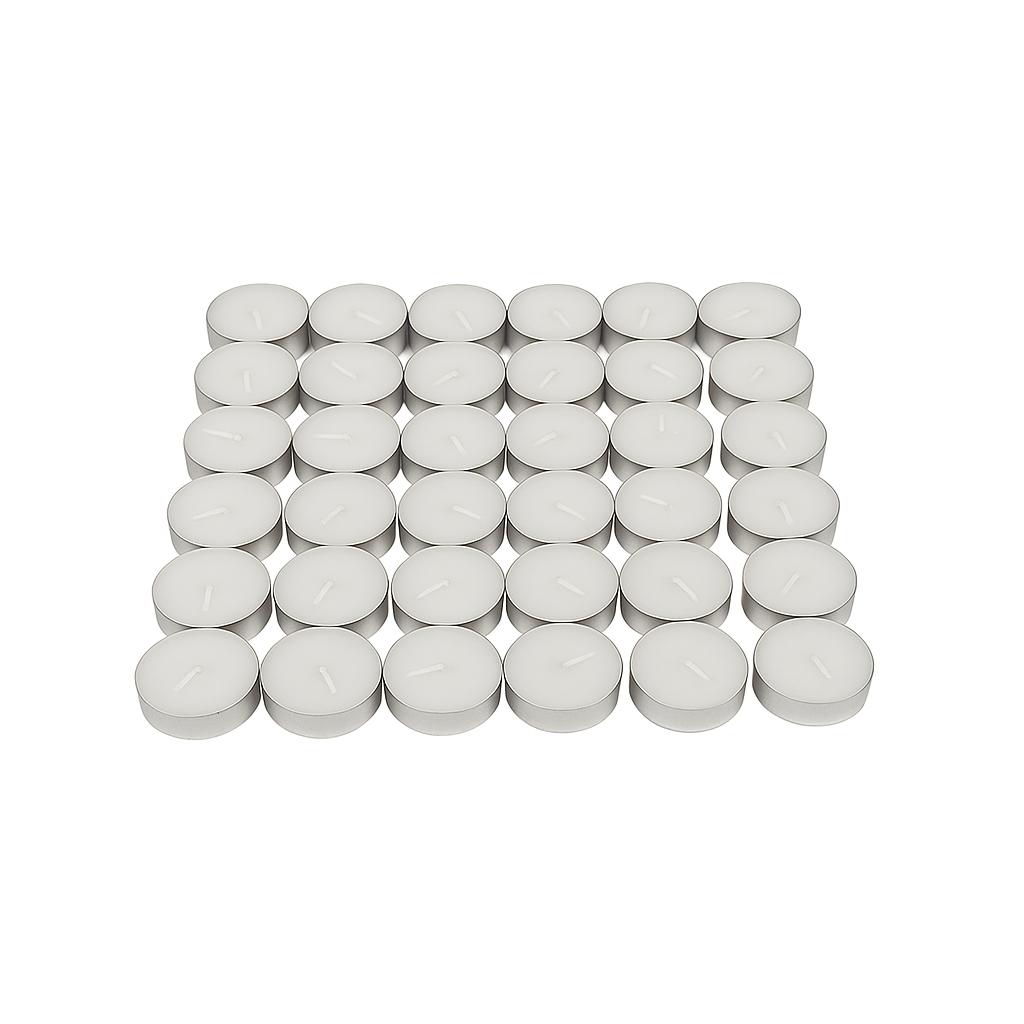 White Unscented Tea Light Candles – Pack of 50 (2g Each) view 2