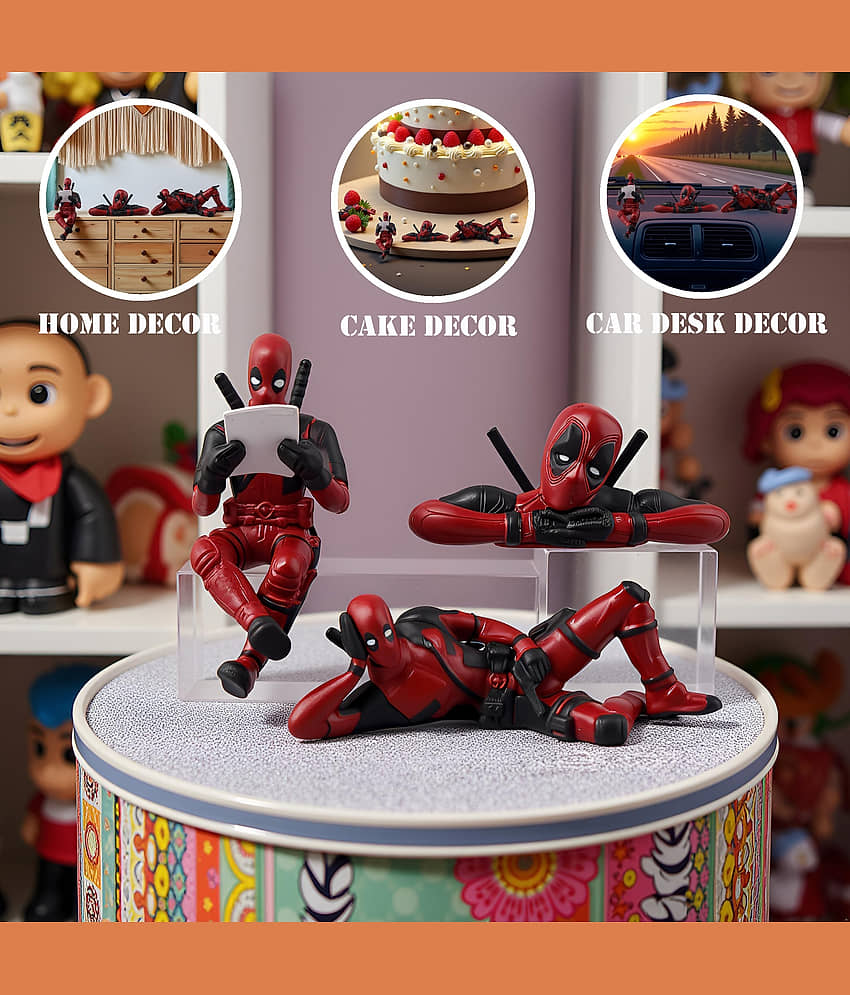 Flenzy 3 Piece of Super Hero inspired decorative figurines