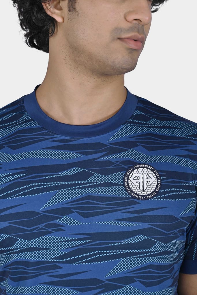 Blue Camo Crew Neck view 2