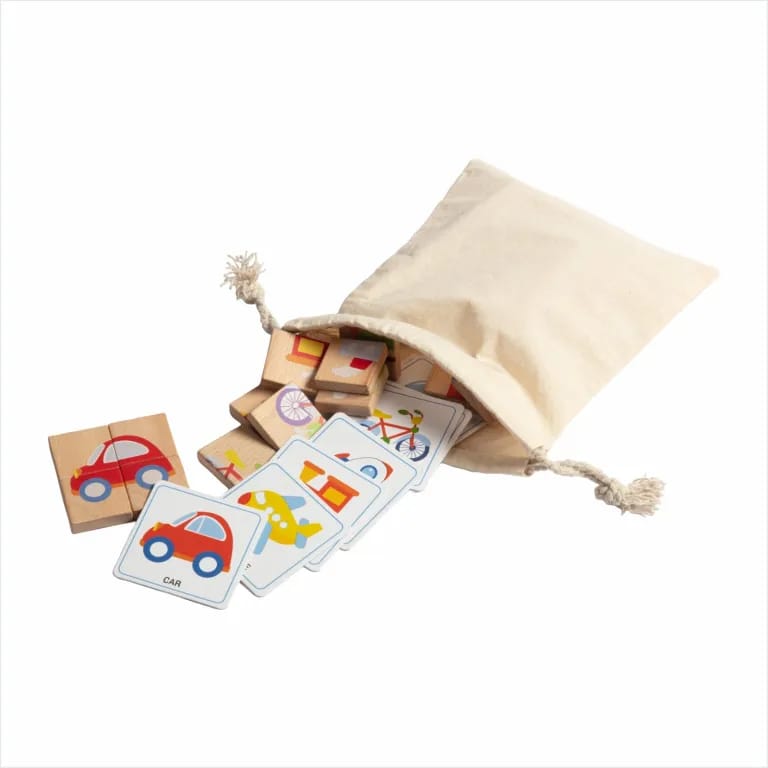 Wooden Vehicle Puzzles with Flash Cards-32 PCS | Wooden Montessori Toys - , D’bebé view 2