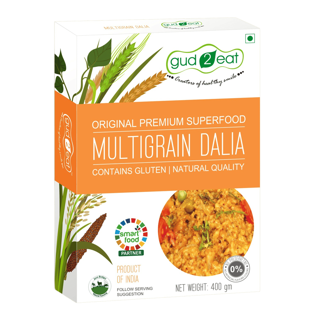 Gud2eat MULTIGRAIN DALIA - Healthy food | simple to make spicy upama | tasty and delicious | 400g