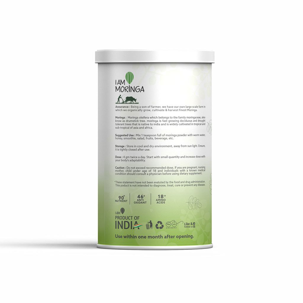 I AM Moringa |Pure Moringa Leaf Powder- 100gm | Natural, Dietary Supplements, and Additive-Free Superfood for a Vitamin-Rich Diet view 2