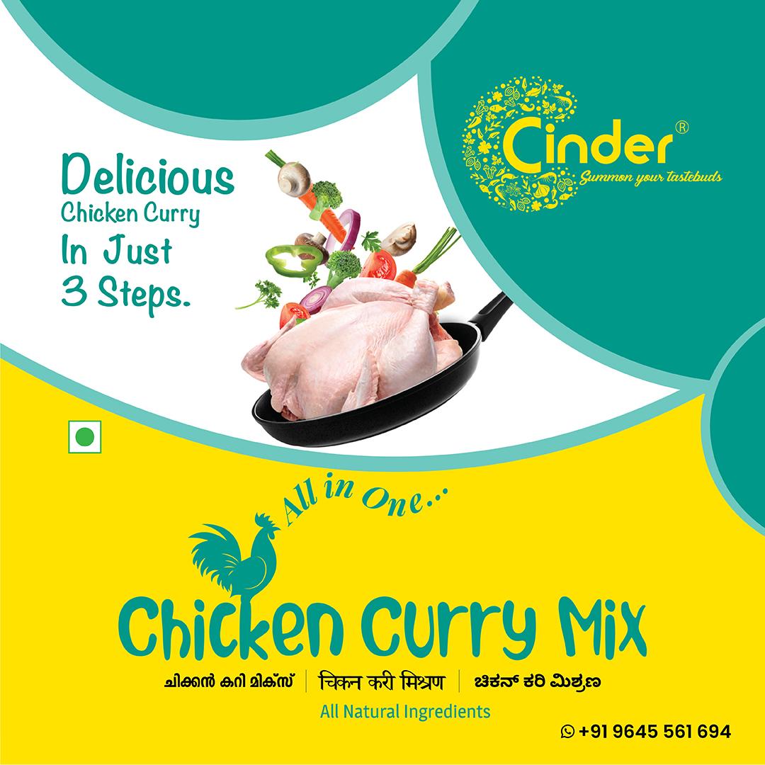 CINDER CHICKEN CURRY MIX 150G - ALL IN ONE view 2