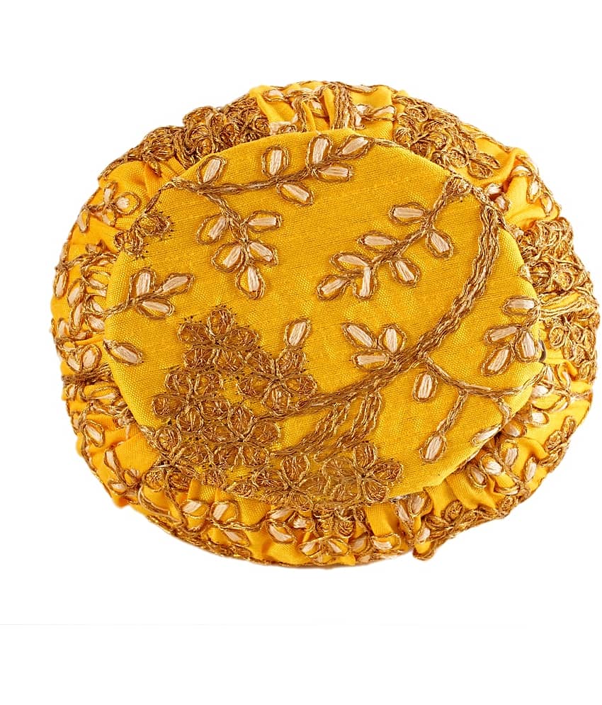 Apratim Yellow Fabric Potli view 2