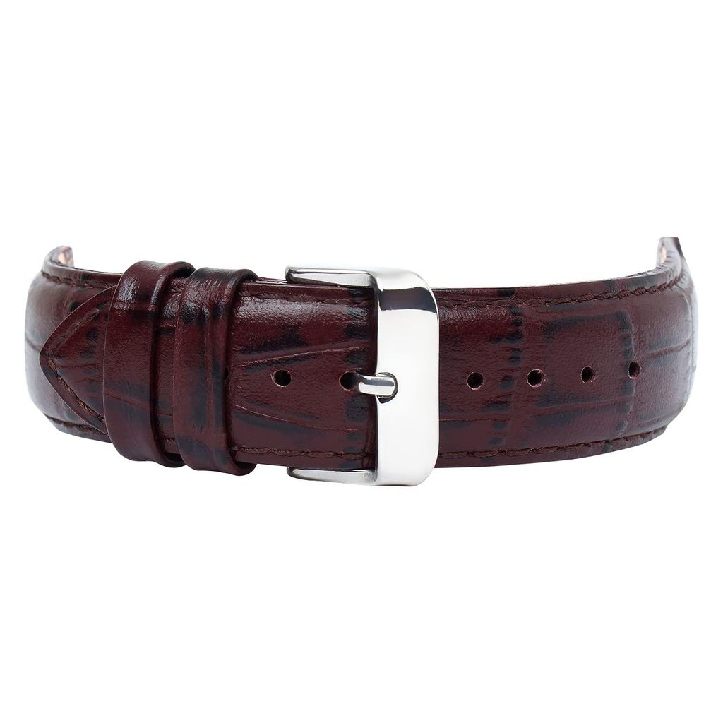 Exelent Leather Mens Replacement Watch Straps Compatible with All Watches with Regular 20 mm Lug Size Brown view 2