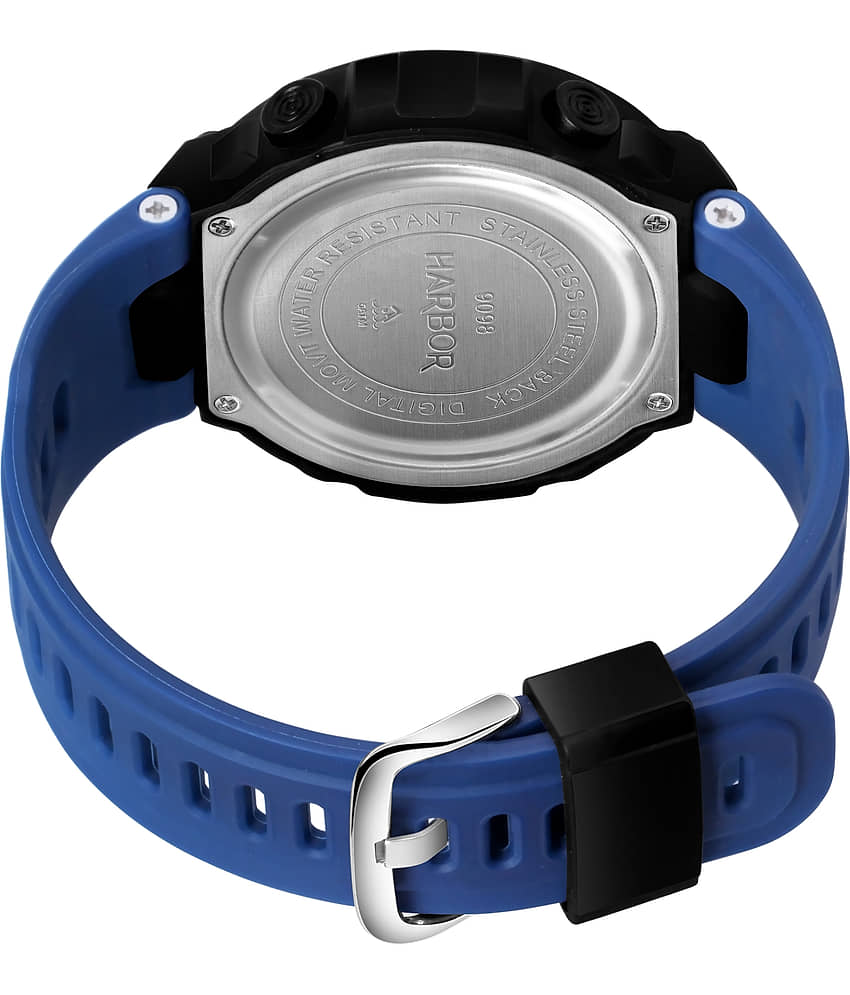 Harbor Blue Silicon Digital Men's Watch view 2