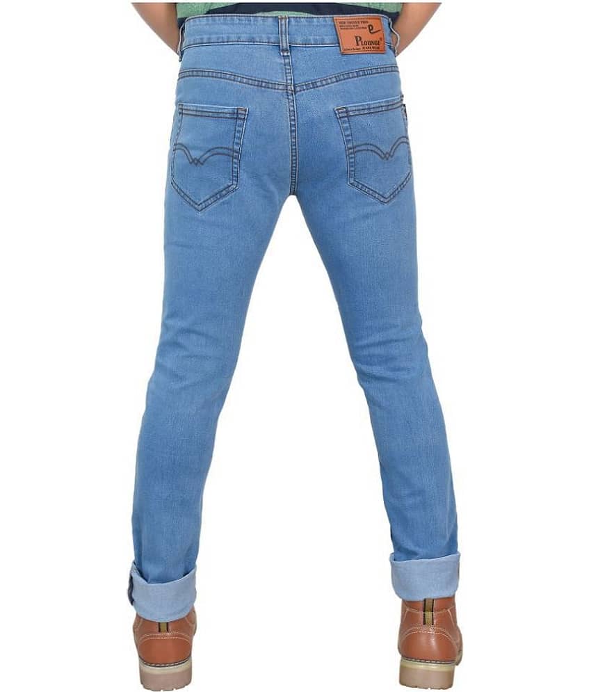 plounge Denim Regular Fit Turquoise Blue Men's Jeans ( Pack of 1 ) view 2