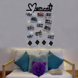 Khush Its Amazing Wooden Hanging Moments With Squre Heart Hanging Up Down LED Light Photo Display Picture Frame Display view 2