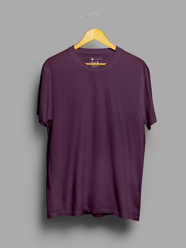 Wine | Plain T shirt view 2