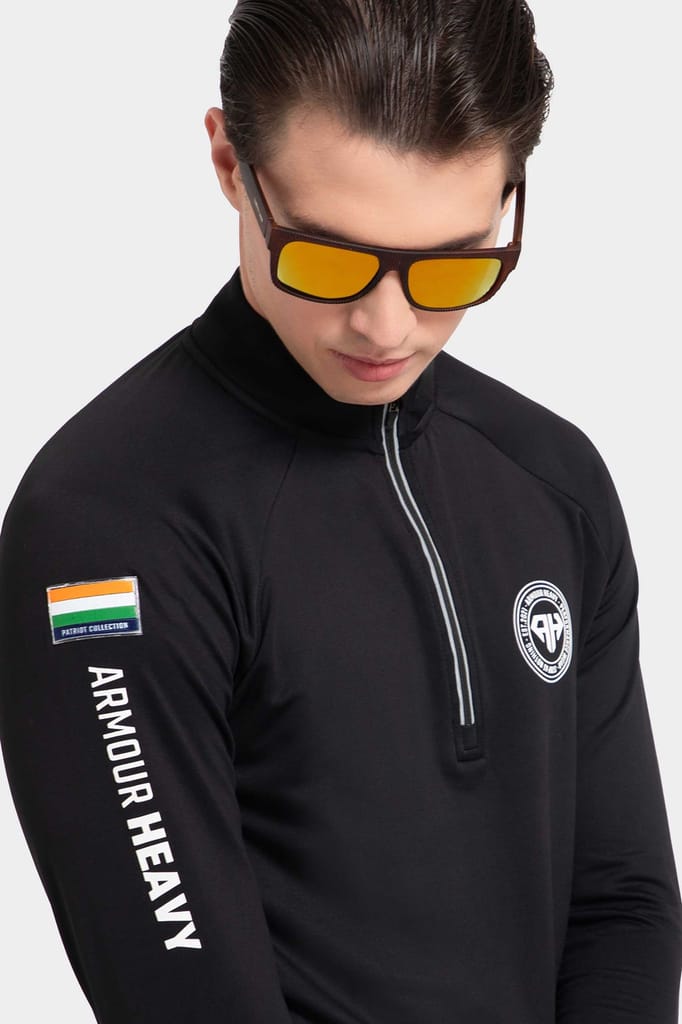 High Neck Black Polo Jacket Patriot Collection (All Weather) view 2