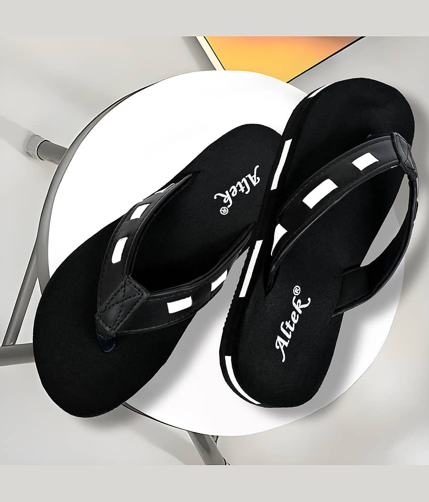 Altek Black Men's Thong Flip Flop view 2